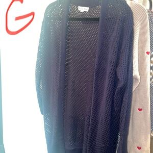 Navy blue women’s knit cardigan